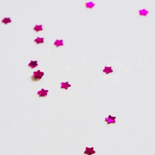 Pink star glitter